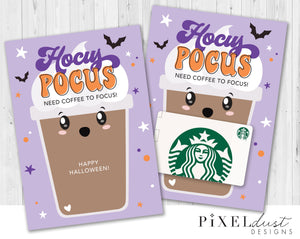 Hocus Pocus Halloween Coffee Gift Card Holder