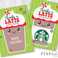 Thanks a Latte Christmas Coffee Gift Card Holder, Holiday Card