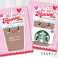 Valentine's Day Coffee Printable Gift Card Holder
