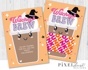Witches Brew Halloween Coffee Gift Card Holder