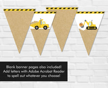 Load image into Gallery viewer, Construction Birthday Party &quot;Dig In&quot; Banner
