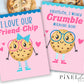 Chocolate Chip Cookie Printable Pink Valentines