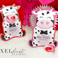 Cute Cow Printable Valentine Treat Holder Cards