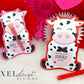 Cute Cow Printable Valentine Treat Holder Cards