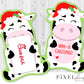 Moo-y Christmas Printable Cow Gift Card Holder