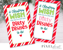 Load image into Gallery viewer, Paper Plate Gift Basket - Less Dishes Printable Christmas Gift Tags
