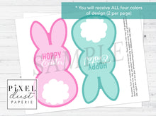 Load image into Gallery viewer, Easter Bunny Donut Tail Printable Treat Cards
