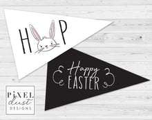 Load image into Gallery viewer, Printable Rae Dunn inspired Easter Pennant Flag Set
