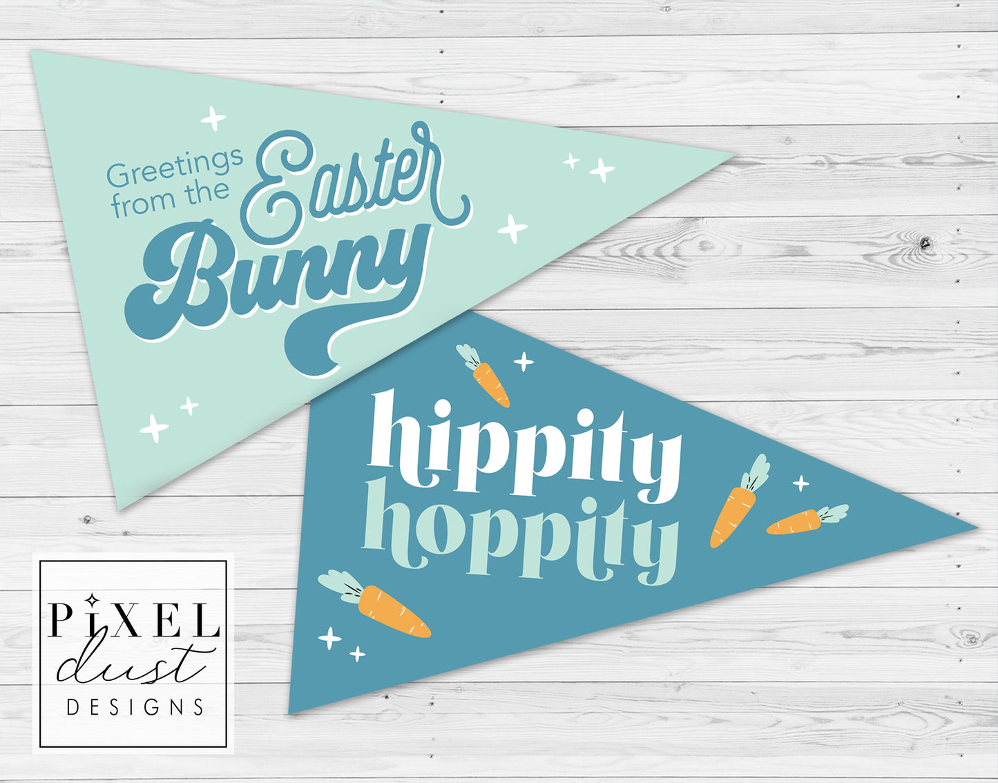 Greetings from the Easter Bunny Pennant Flag Set