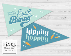 Greetings from the Easter Bunny Pennant Flag Set