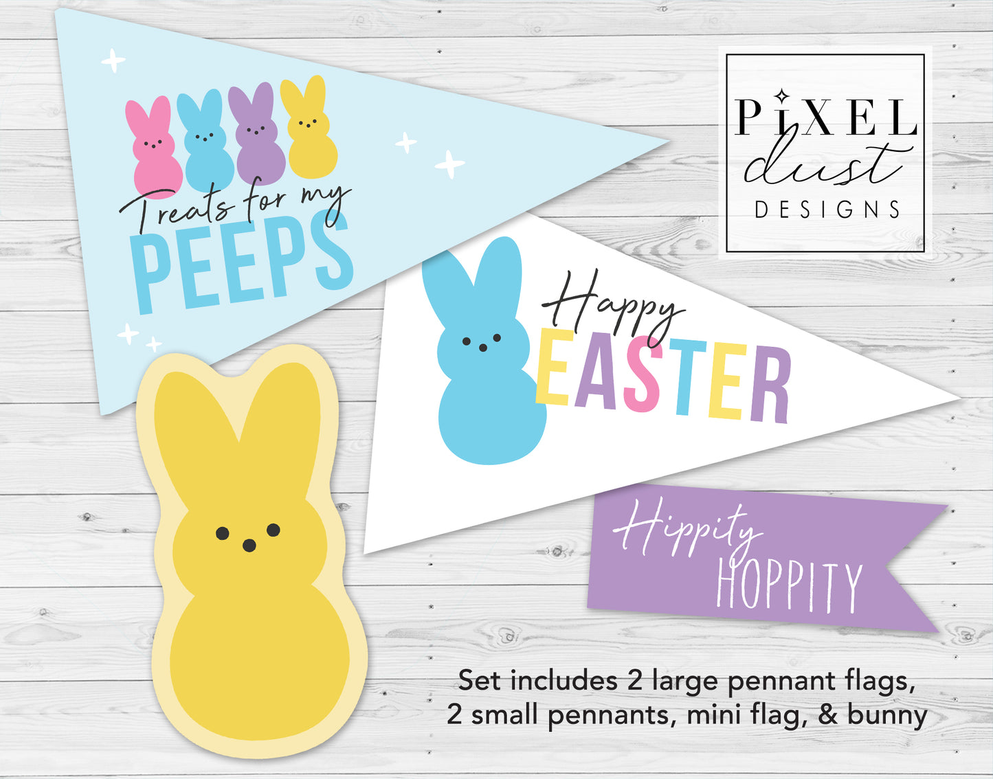 Printable PEEPS Easter Pennant Flag Set