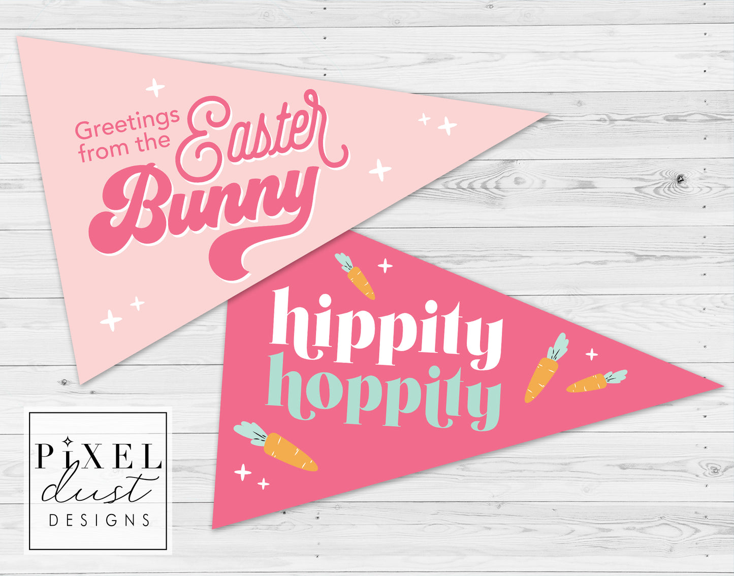 Greetings from the Easter Bunny Pennant Flag Set