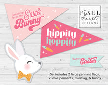 Load image into Gallery viewer, Greetings from the Easter Bunny Pennant Flag Set

