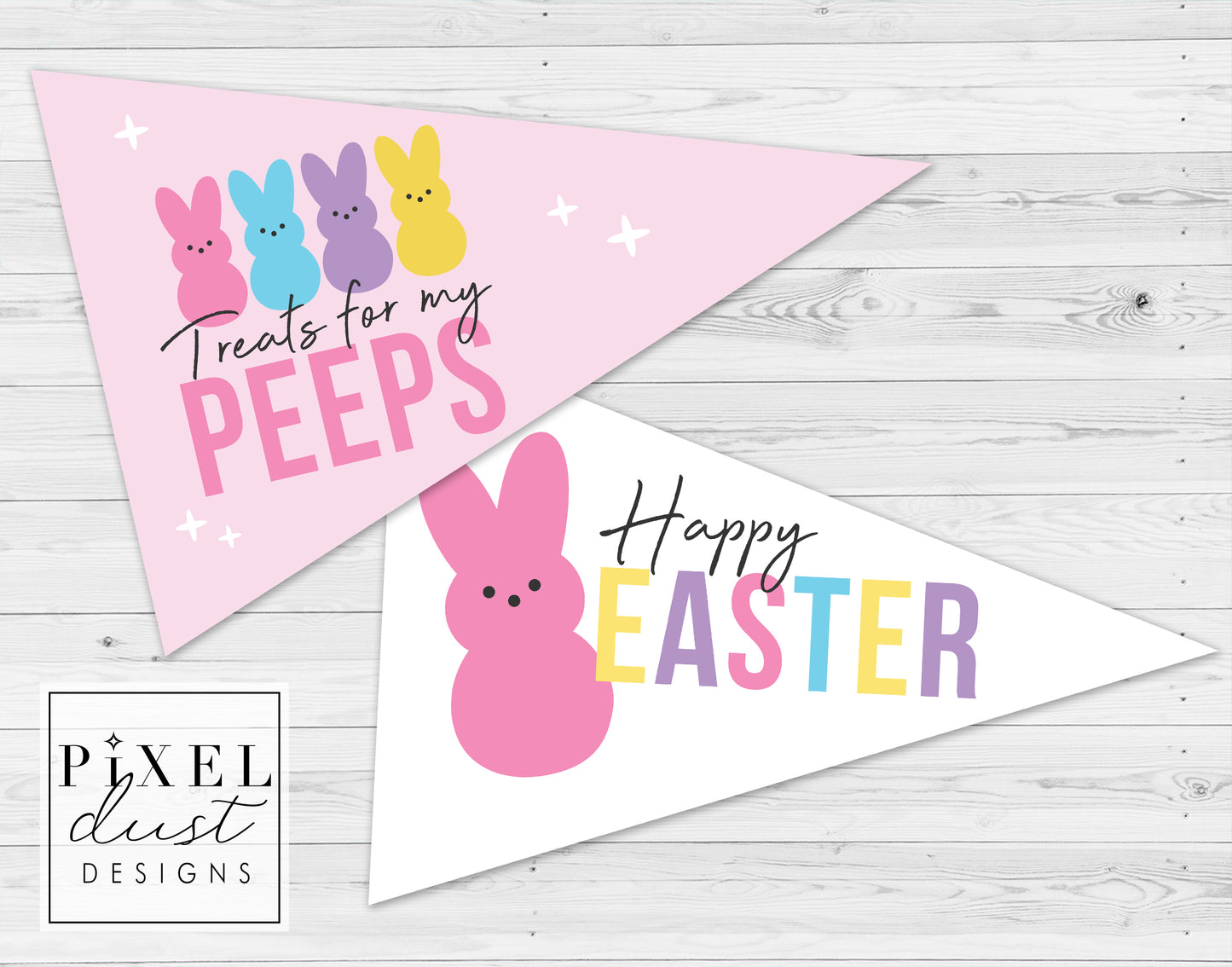 Printable PEEPS Easter Pennant Flag Set