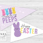 Printable PEEPS Easter Pennant Flag Set