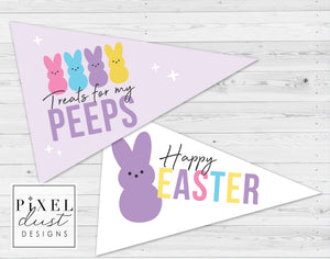 Printable PEEPS Easter Pennant Flag Set