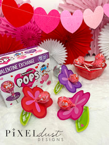 Lollipop Flower Printable Valentine Sucker Cards