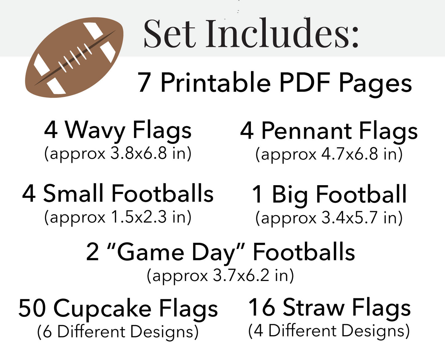 Game Day Football Pennant Flags