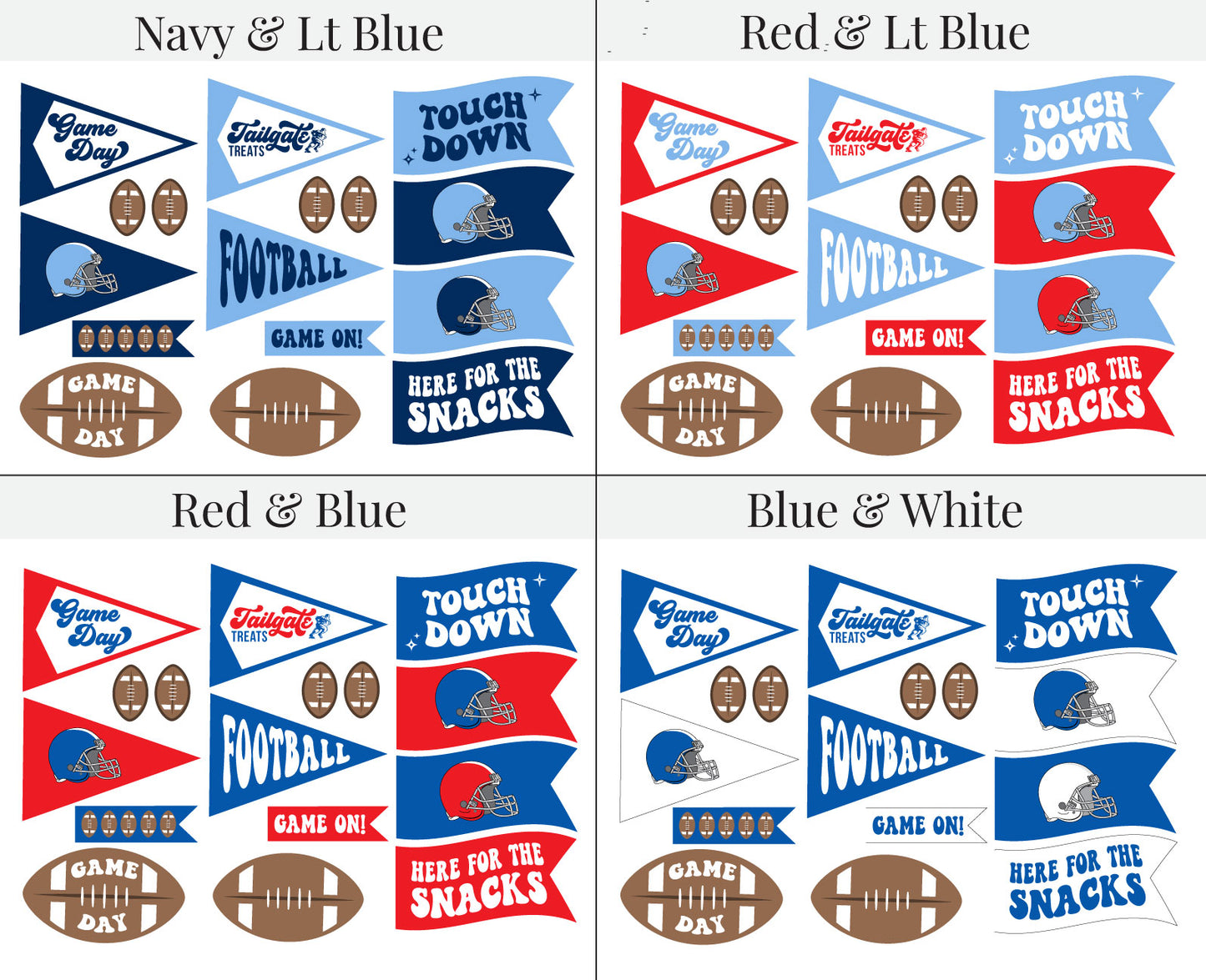 Game Day Football Pennant Flags