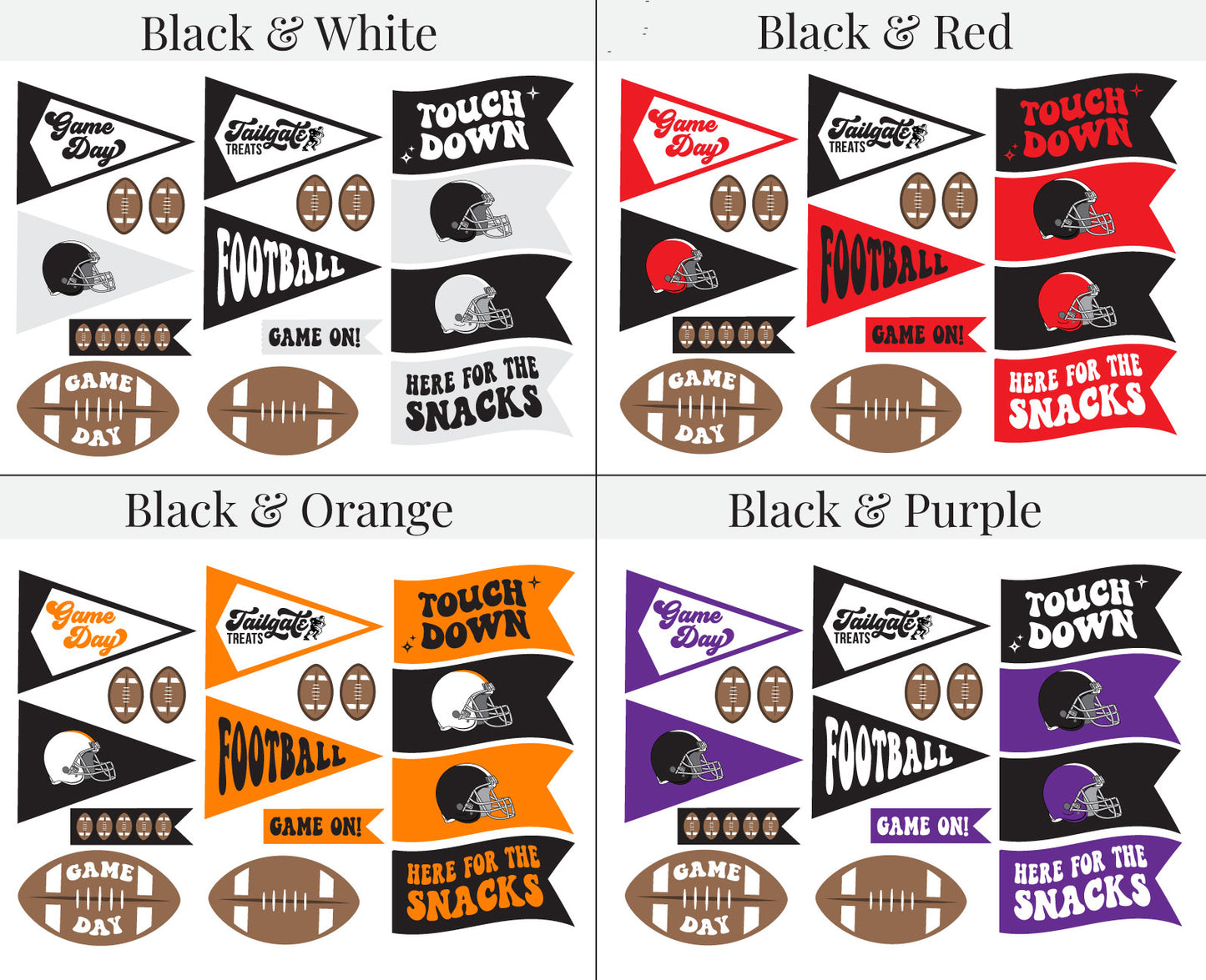 Game Day Football Pennant Flags