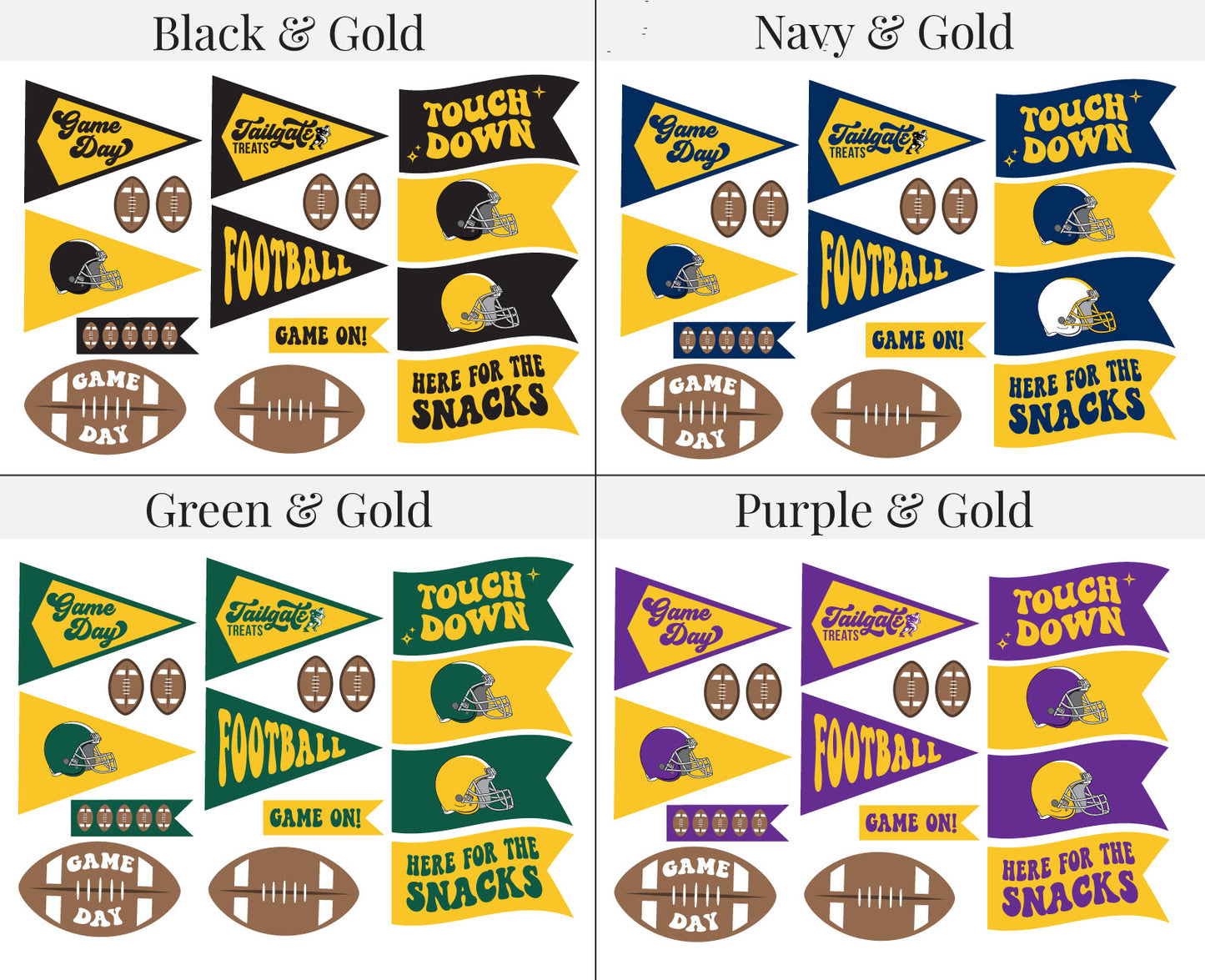 Game Day Football Pennant Flags