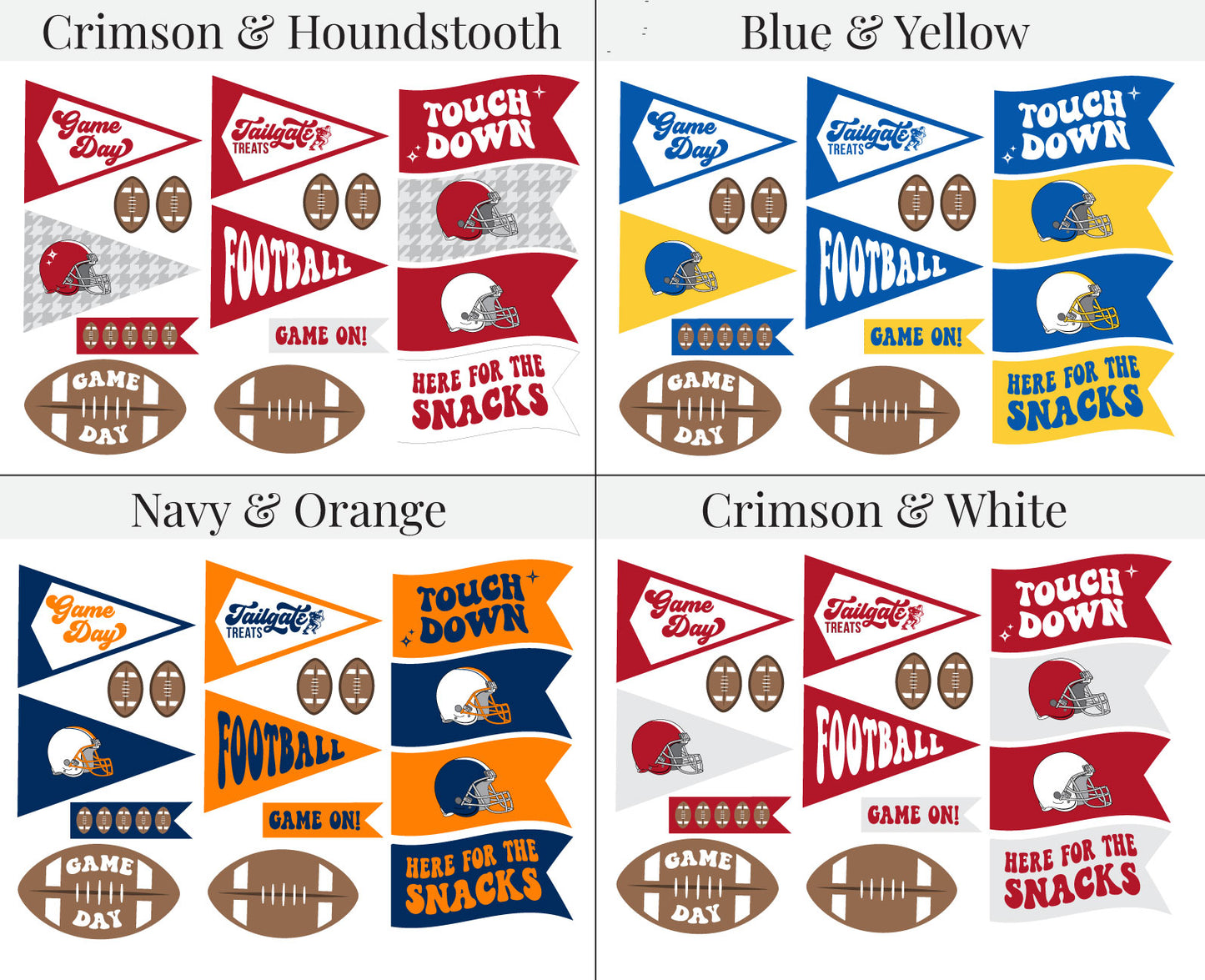 Game Day Football Pennant Flags