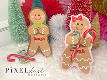 Load image into Gallery viewer, A little extra DOUGH for Christmas Gingerbread Cookie Money Holder Card, Treat Cards
