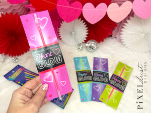 Neon Glow Stick Bracelet Printable Valentine Cards