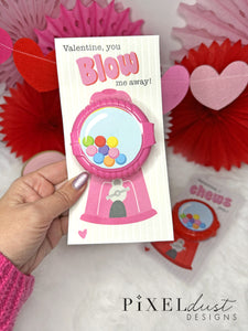 Bubblegum Machine Bubble Tape Bubble Gum Printable Valentines