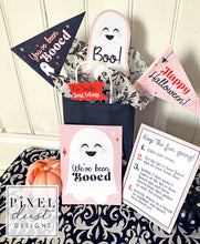 Load image into Gallery viewer, Halloween Printable Pennant Flags - You&#39;ve Been Booed Set
