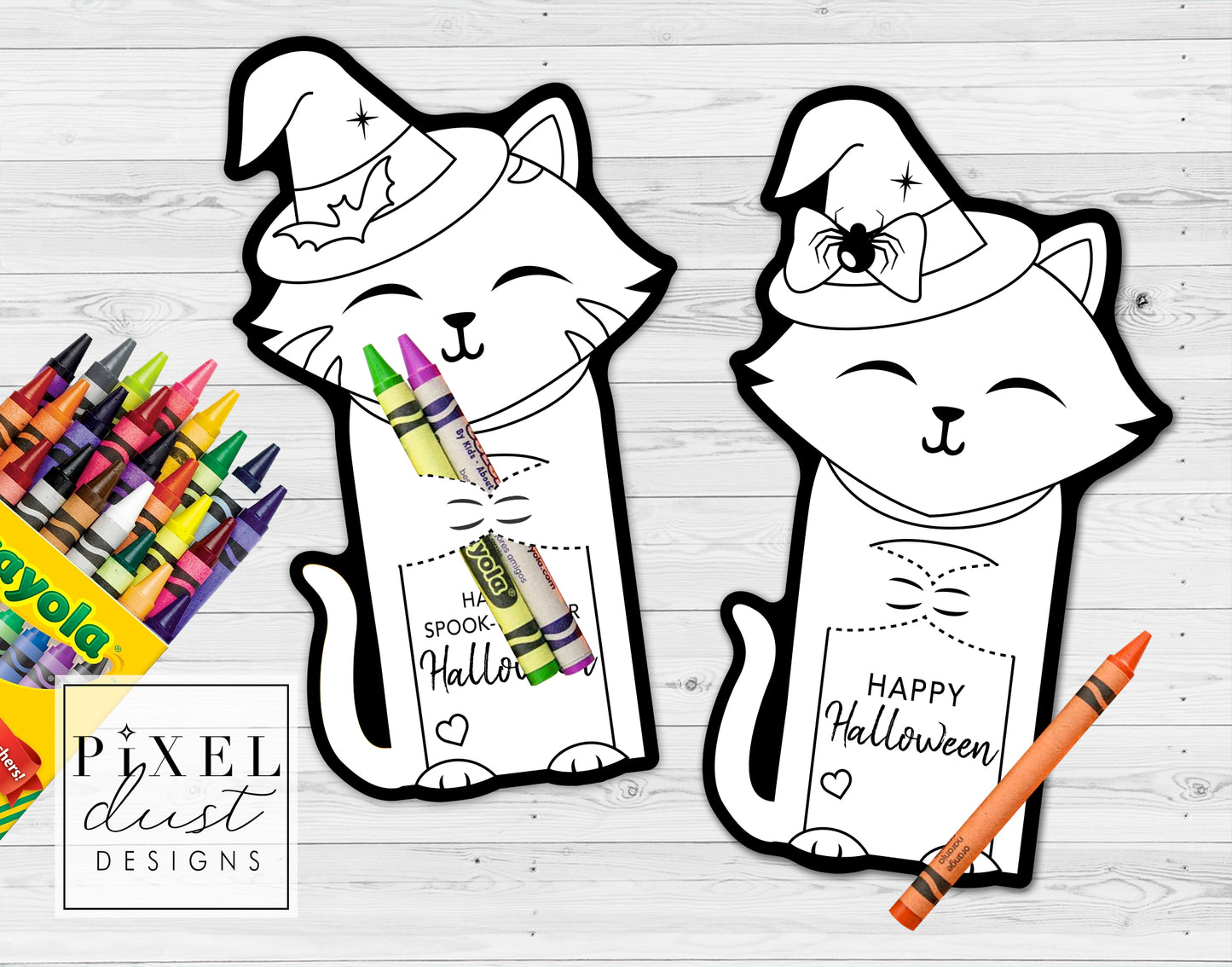 Halloween Crayon Holder Printable Coloring Activity Sheet Cards – Pixeldust Designs halloween-crayon-holder-printable-coloring-activity-sheet-cards-pixeldust-designs