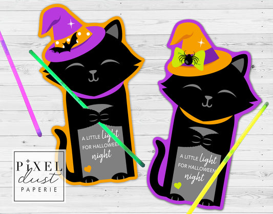 Halloween Glow Stick Cards