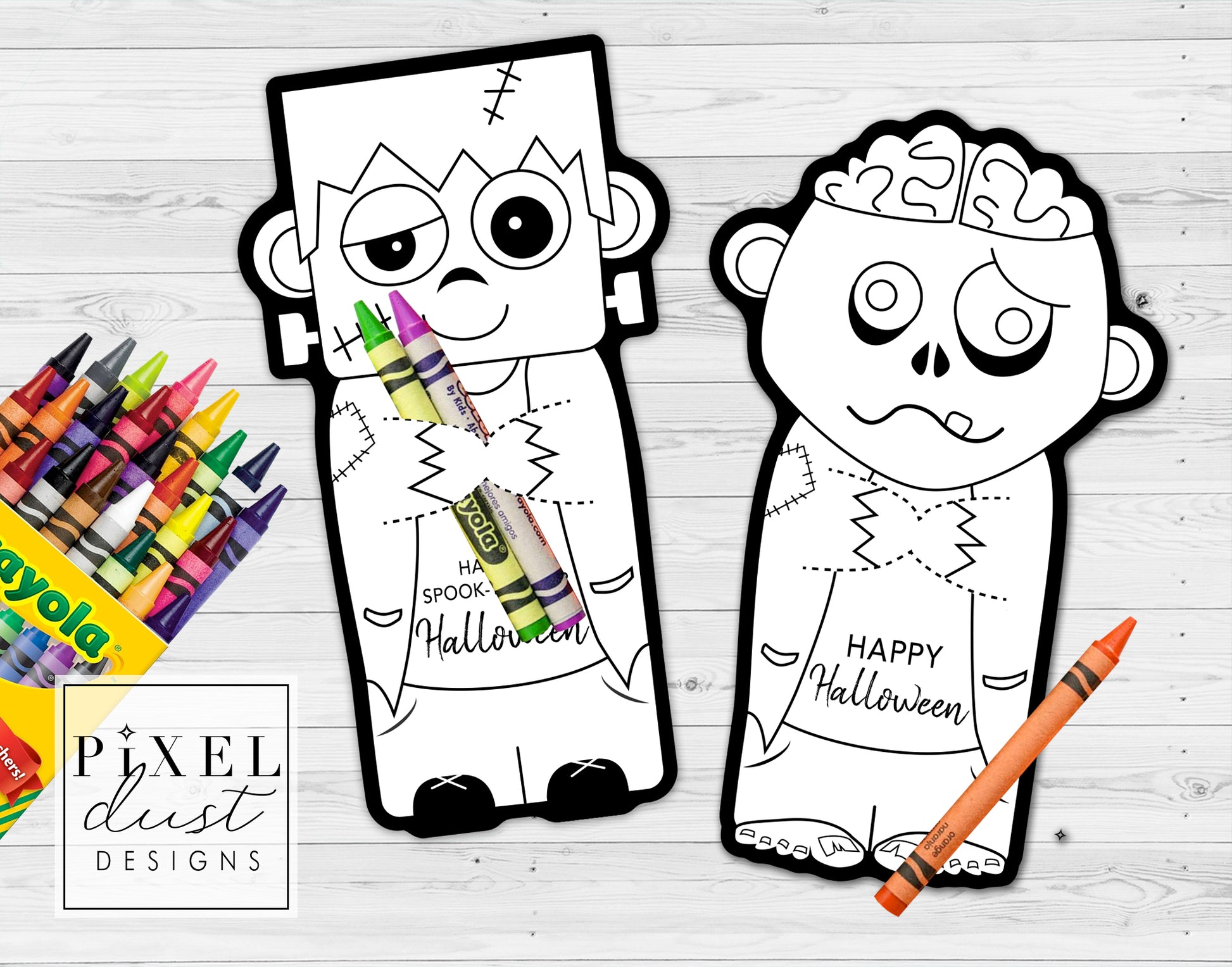 Halloween Crayon Holder Printable Coloring Activity Sheet Cards – Pixeldust Designs halloween-crayon-holder-printable-coloring-activity-sheet-cards-pixeldust-designs