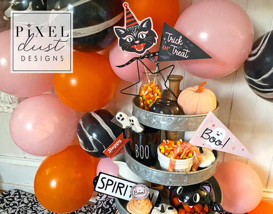 Halloween Printable Pennant Flags - Trick or Treat Set
