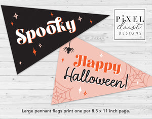 Halloween Printable Pennant Flags - Spooky Set