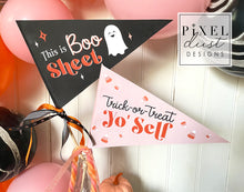 Load image into Gallery viewer, Halloween Printable Pennant Flags - Trick or Treat Yo&#39; Self Set
