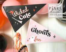 Load image into Gallery viewer, Halloween Printable Pennant Flags - Wicked Cute Set
