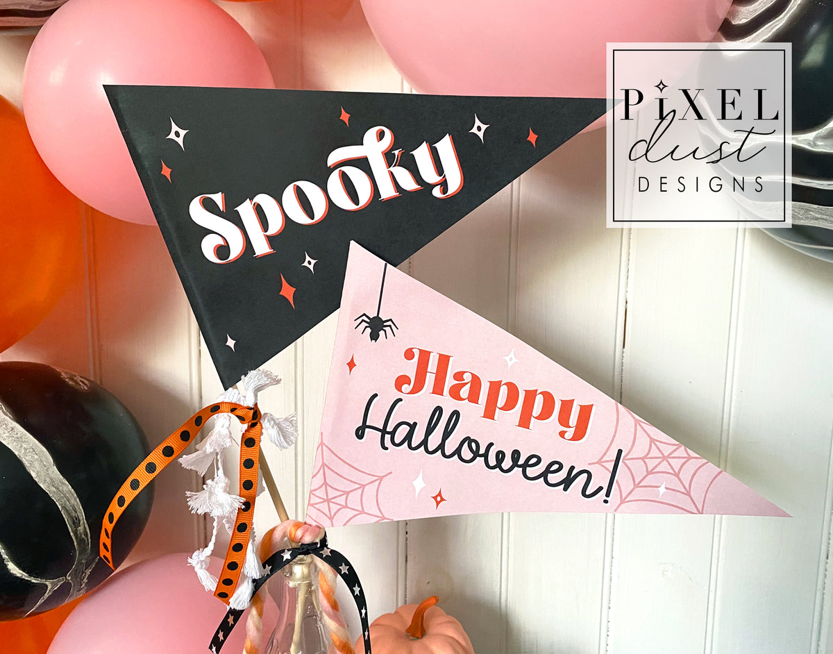 Halloween Printable Pennant Flags - Spooky Set – Pixeldust Designs