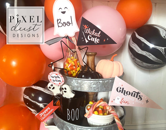 Halloween Printable Pennant Flags - Wicked Cute Set