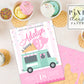 Ice Cream Truck Birthday Invitation Printable File