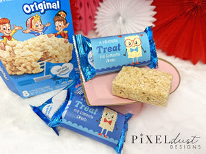 Rice Krispie Treats Printable Blue Valentines