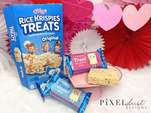 Rice Krispie Treats Printable Pink Valentines