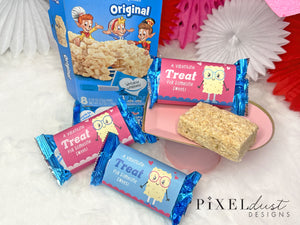 Rice Krispie Treats Printable Pink Valentines