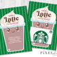 Thanks a Latte Teacher Appreciation Coffee Gift Card Holder - Green