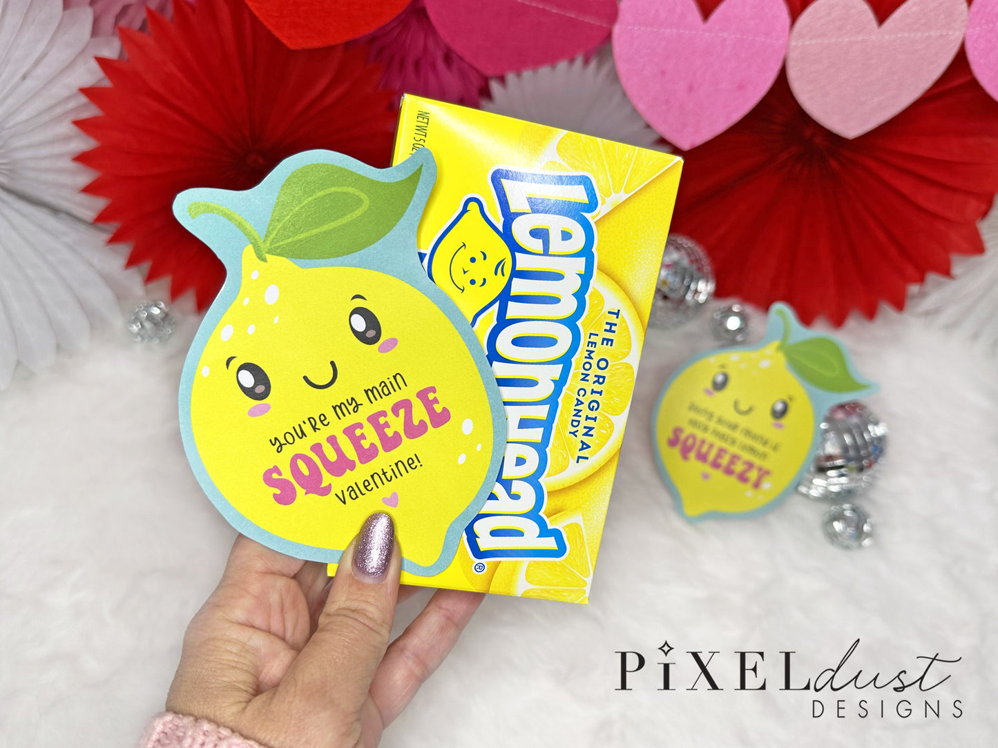Cute Lemon "You're My Main SQUEEZE" Printable Valentines