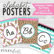Load image into Gallery viewer, Leopard Print Alphabet Posters
