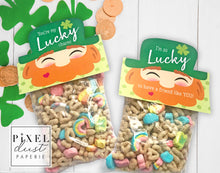 Load image into Gallery viewer, St. Patrick&#39;s Day Leprechaun Treat Bag Toppers
