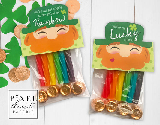 St. Patrick's Day Leprechaun Treat Bag Toppers