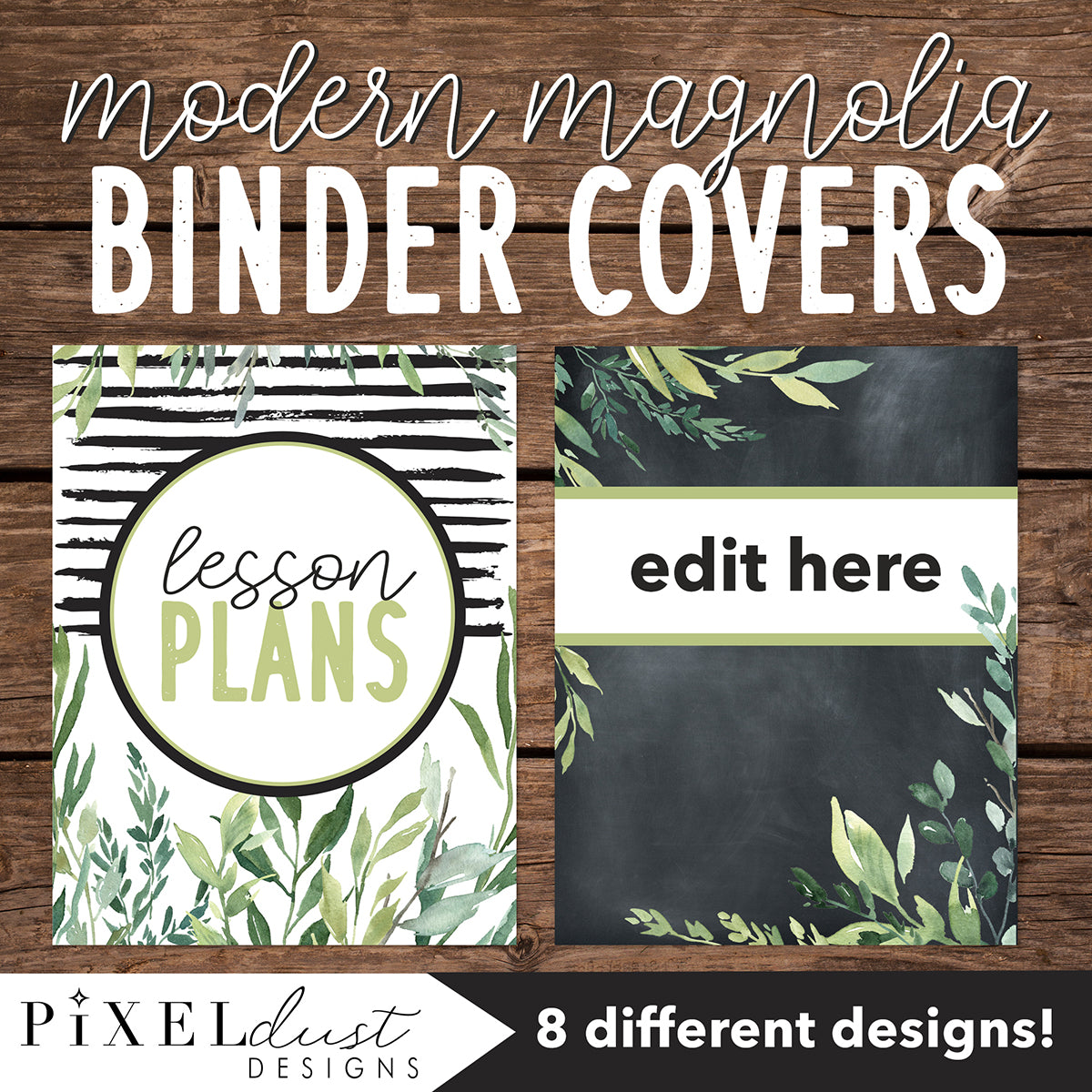 Modern Magnolia Farmhouse Editable Binder Covers and Spines