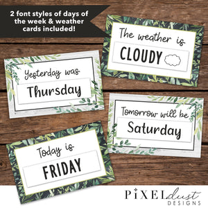 Magnolia Farmhouse Calendar Set | Weather Kit | Classroom Decor